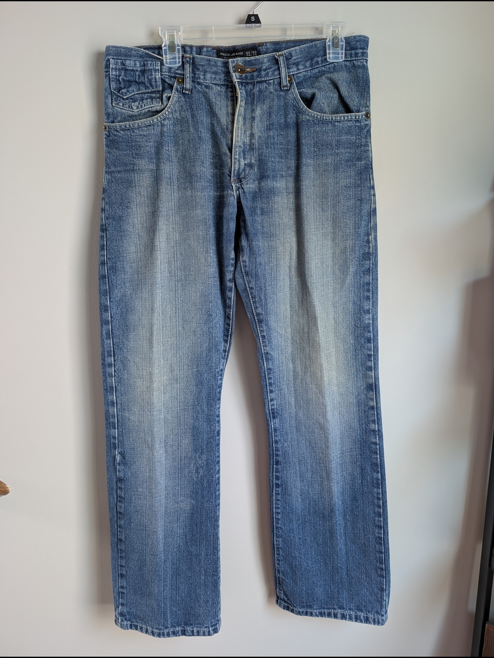 VTG Paco Jeans Mens 32x32 Blue Denim Straight Leg Pants Y2K Skater Denim Cotton